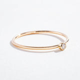 THIN STACKABLE DIAMOND BAND | 14K GOLD & DIAMONDS