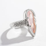 PHOENIX TEAR RING | ROSE QUARTZ