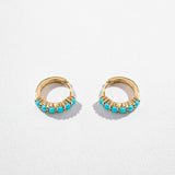 TURQUOISE HUGGIES | 14K GOLD