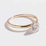 CLASSIC SOLITAIRE ENGAGEMENT RING | 14K GOLD & MOISSANITE