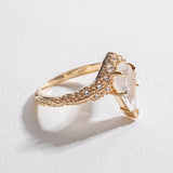 FLUX RING | MOONSTONE & 14K GOLD