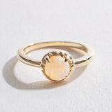 MATRIX HALO RING | 14K GOLD & AUSTRALIAN OPAL