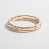 MATRIX TEXTURED WEDDING BAND | 14K GOLD & DIAMONDS