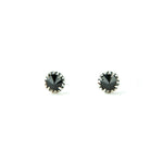 MATRIX HALO STUDS | SILVER & ONYX - AngelaMonacojewelry