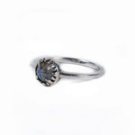 MATRIX HALO RING | SILVER & LABRADORITE - AngelaMonacojewelry