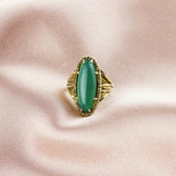 Angela Monaco Jewelry philadelphia yellow gold vermeil and green onyx statement ring