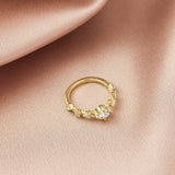 STRING OF STARS RING | 14K GOLD & MOISSANITE