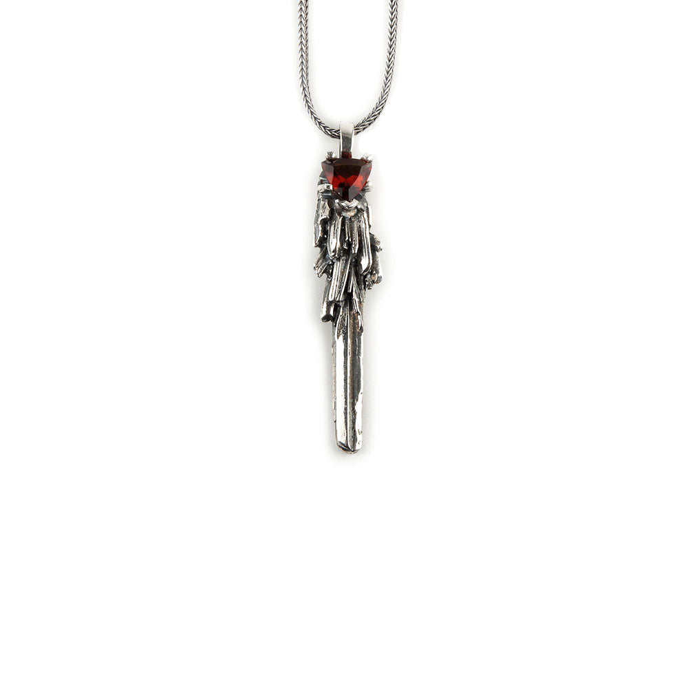 KEY TO THE UNKNOWN | SILVER & GARNET - AngelaMonacojewelry