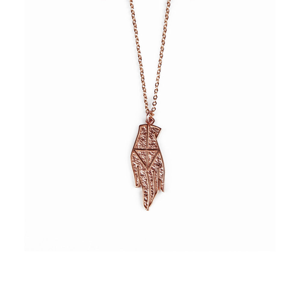 PROTECTION PENDANT NECKLACE | ROSE GOLD VERMEIL - AngelaMonacojewelry