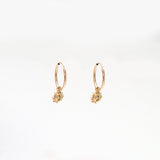 Angela Monaco Jewelry philadelphia celestial mini huge hoops 14k yellow gold and white diamond 