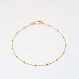 FACETED BEADED BRACELET | 14K GOLD