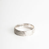 angela monaco jewelry philadelphia sterling silver tree bark textured wedding band ring