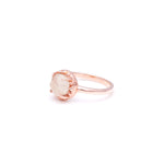 MATRIX HALO RING | ROSE GOLD VERMEIL & RUTILATED QUARTZ - AngelaMonacojewelry