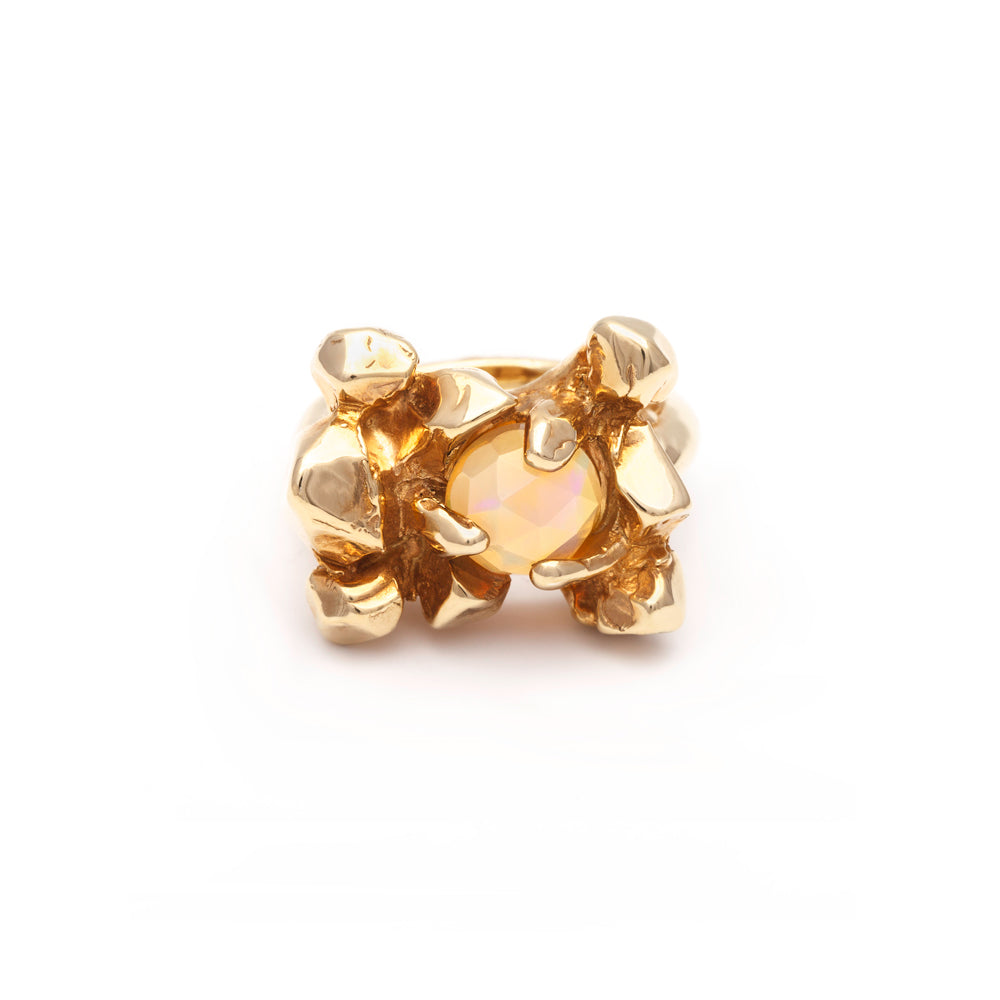 ELIXIR COCKTAIL RING | GOLD VERMEIL & OPAL - AngelaMonacojewelry