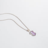 MOON PHASE PENDANT NECKLACE | ROSE DE FRANCE AMETHYST