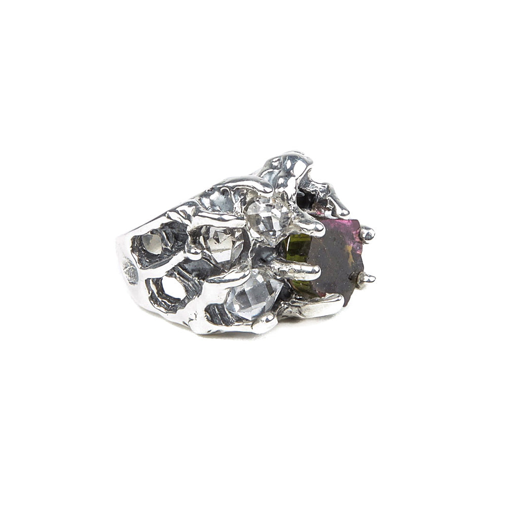 LUNAR DREAMS RING | SILVER & TOURMALINE - AngelaMonacojewelry