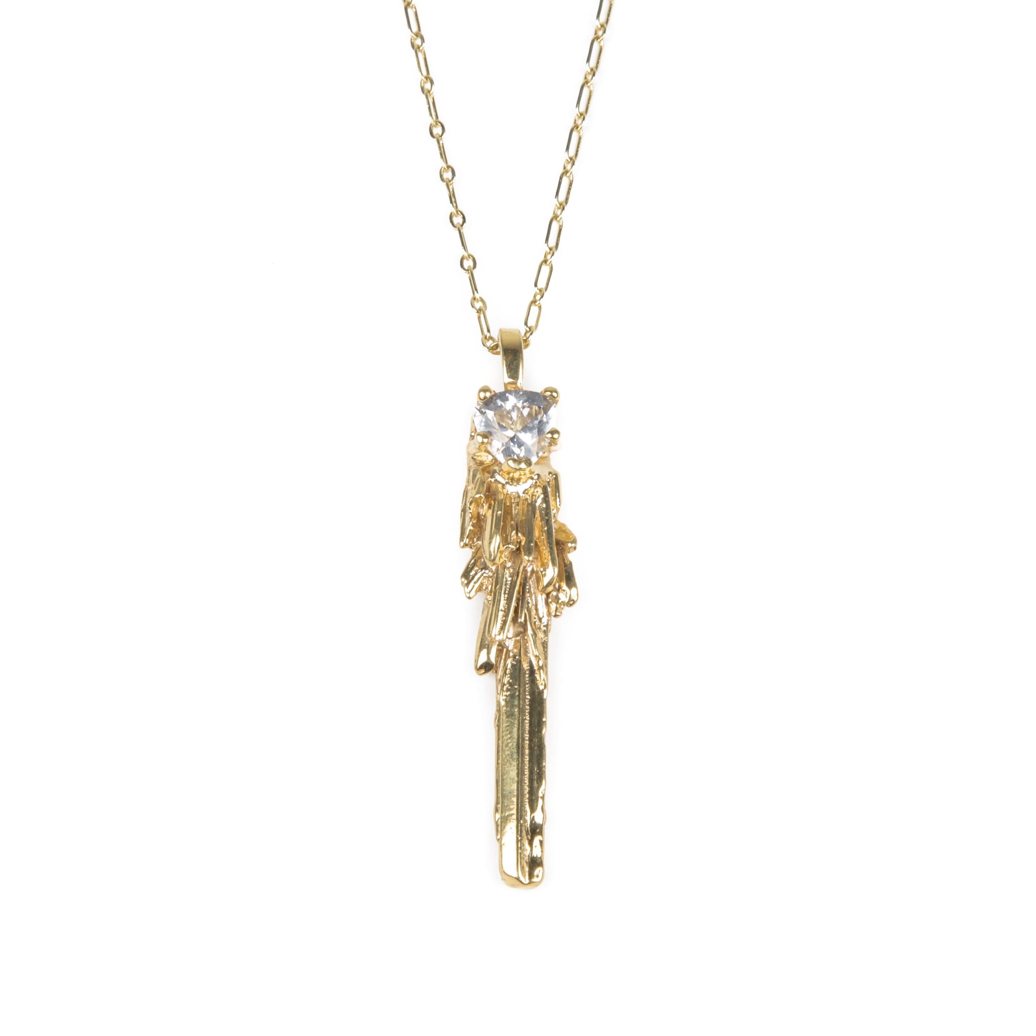 KEY TO THE UNKNOWN | GOLD VERMEIL & HERKIMER - AngelaMonacojewelry