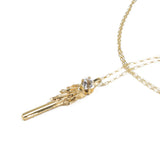 KEY TO THE UNKNOWN | GOLD VERMEIL & HERKIMER - AngelaMonacojewelry