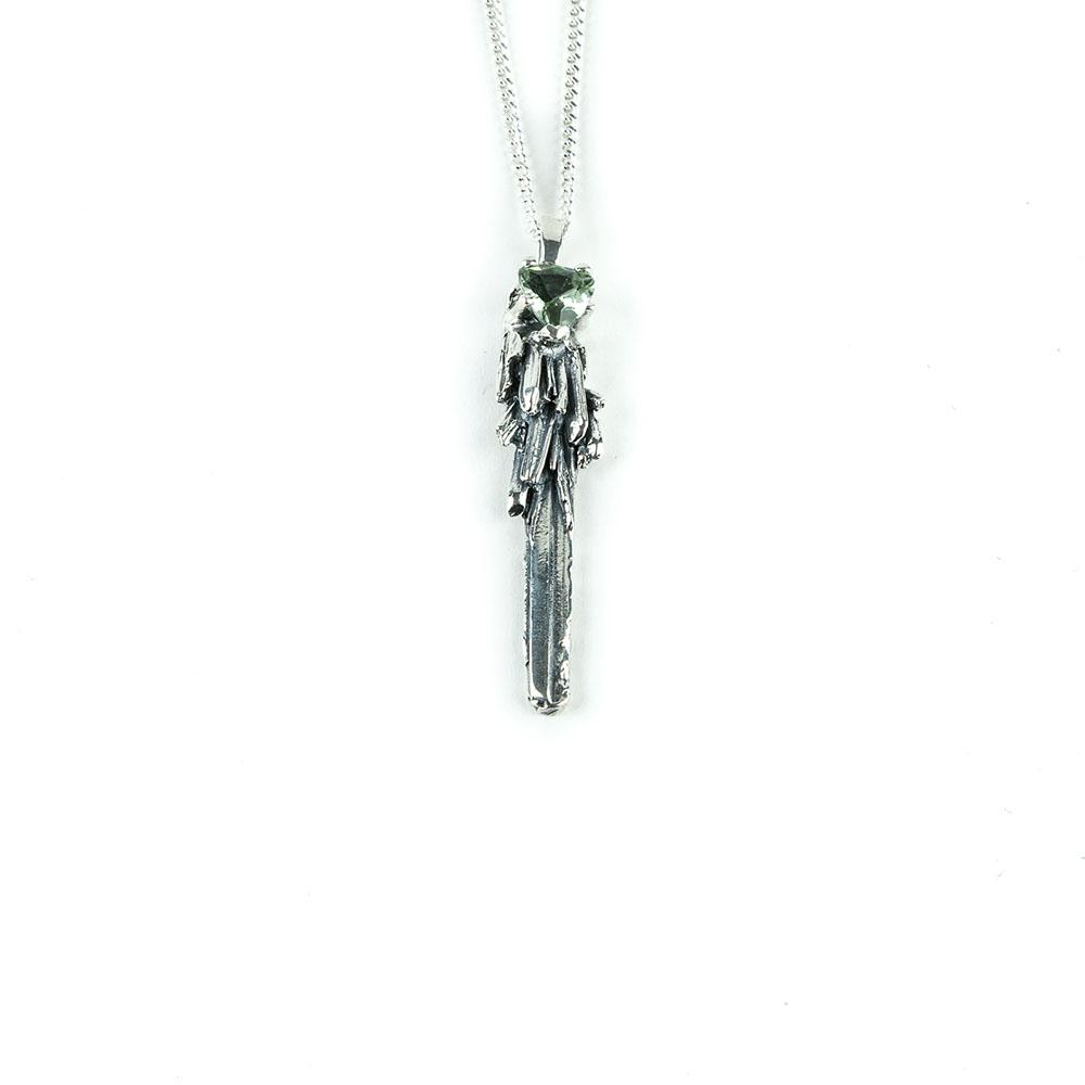 KEY TO THE UNKNOWN | SILVER & GREEN AMETHYST - AngelaMonacojewelry