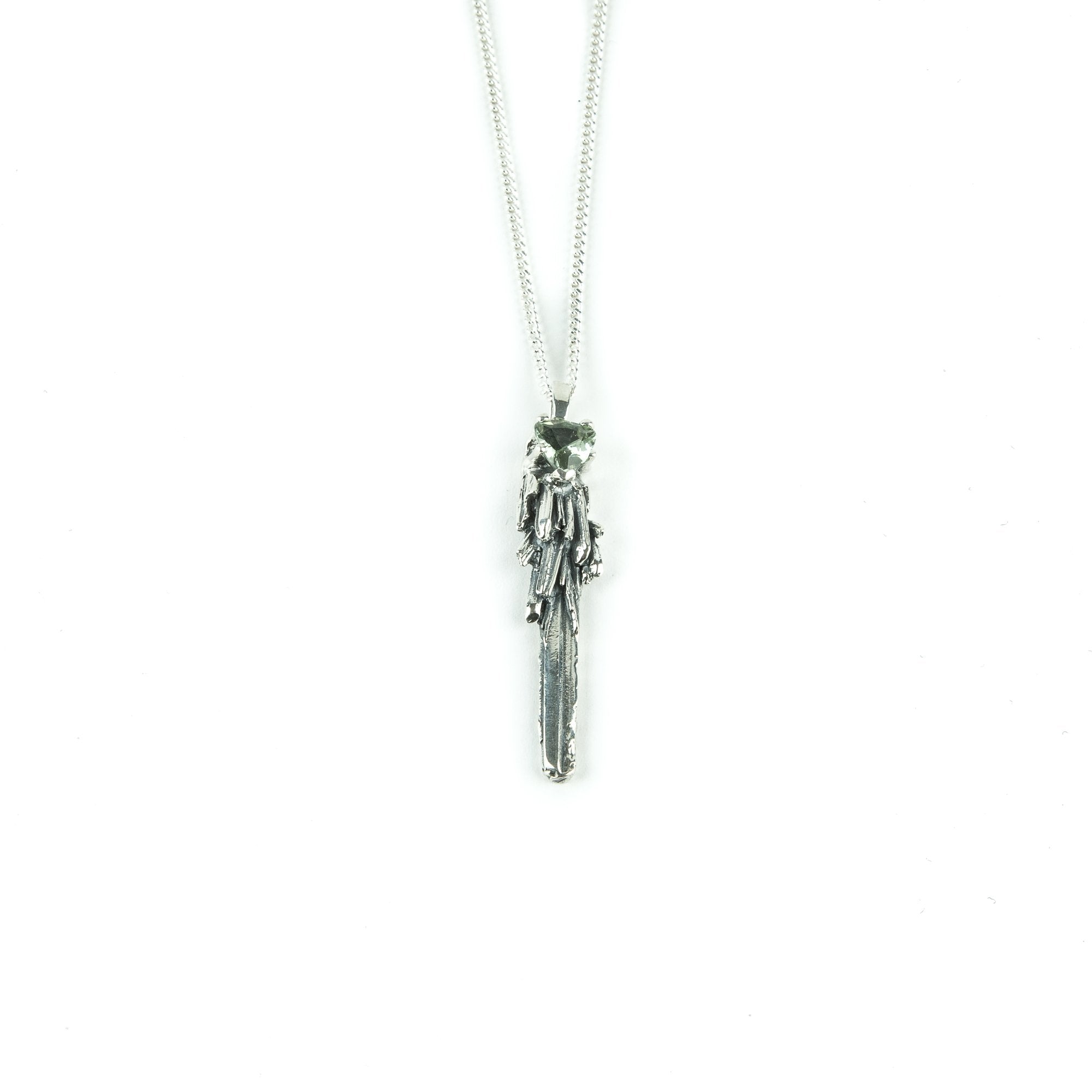 KEY TO THE UNKNOWN | SILVER & GREEN AMETHYST - AngelaMonacojewelry