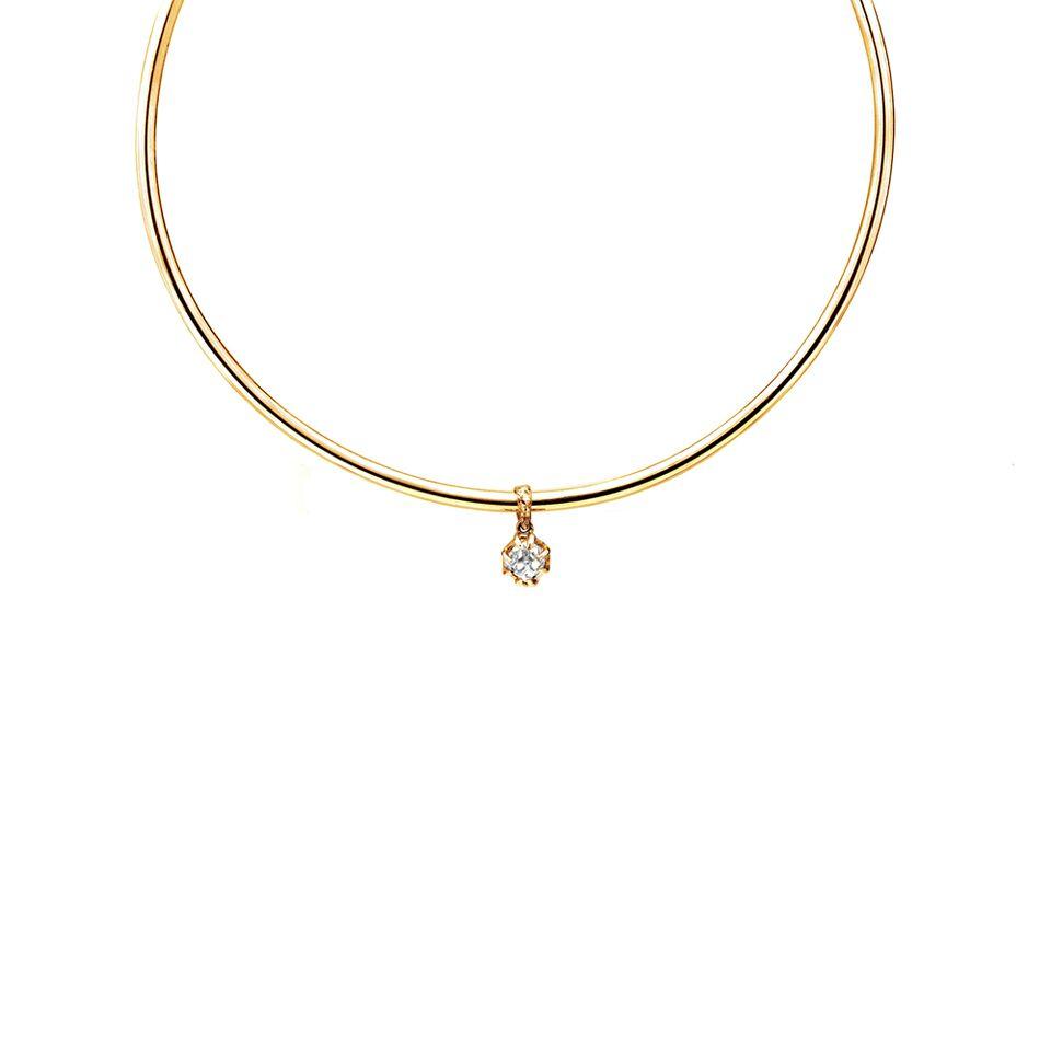 CHARM COLLAR | 14k GOLD & HERKIMER - AngelaMonacojewelry