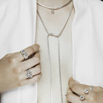 CHARM COLLAR | SILVER & HERKIMER - AngelaMonacojewelry