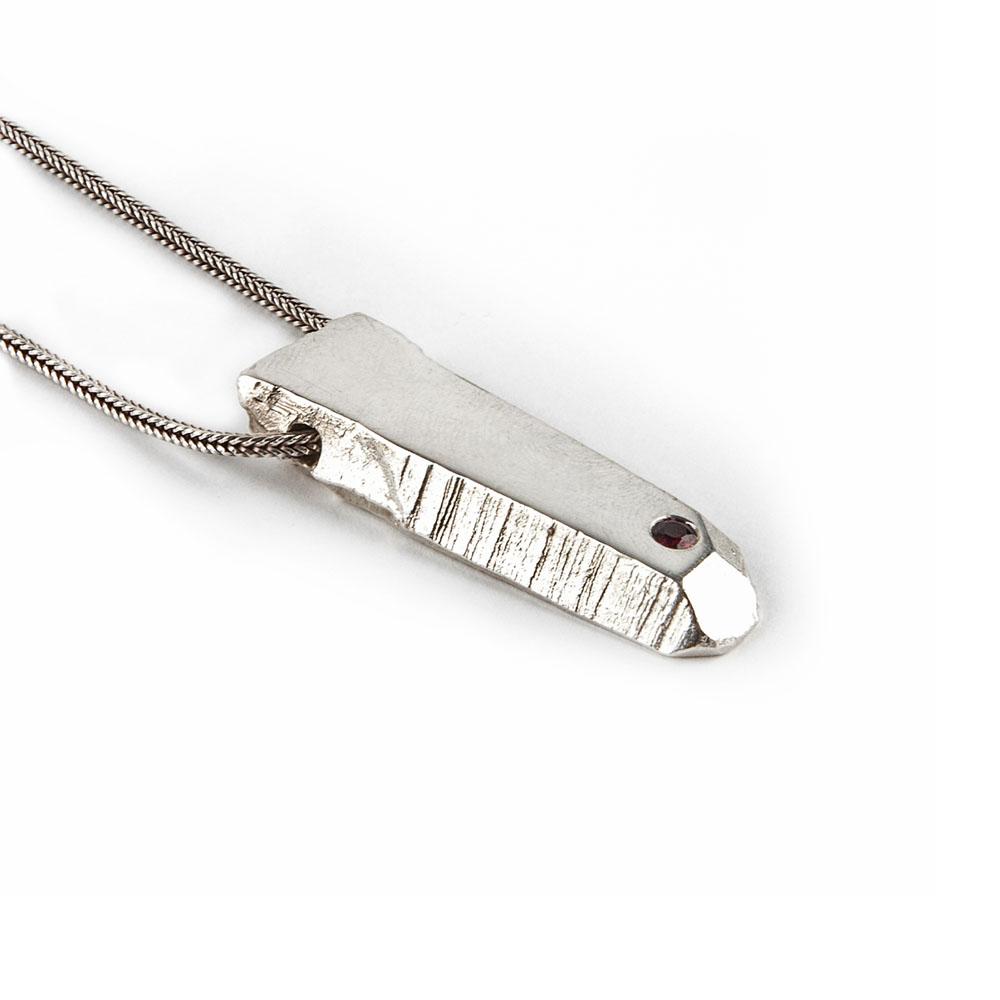 TALISMANS NECKLACE | SILVER & GARNET - AngelaMonacojewelry