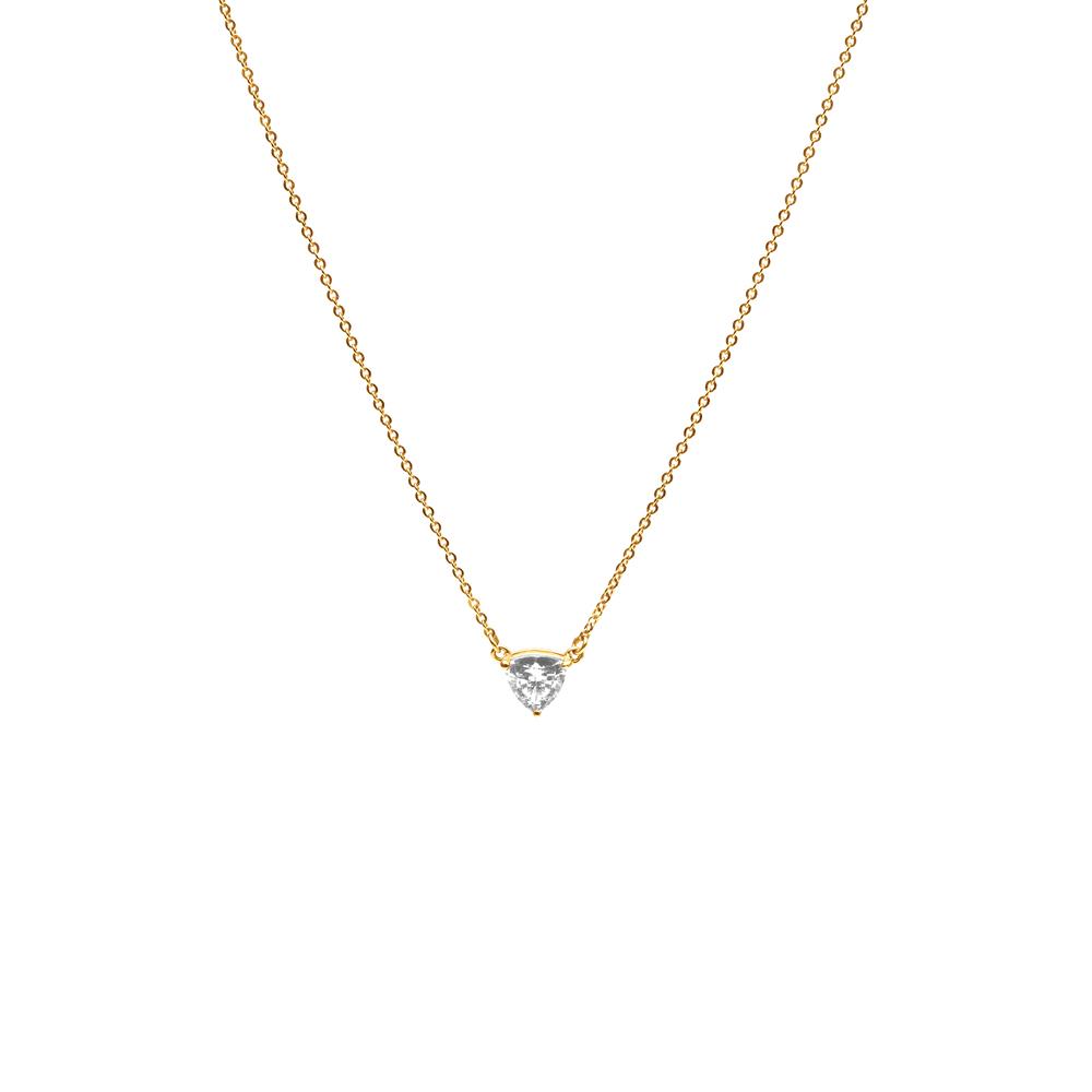 TRILLION PENDANT NECKLACE | 14k GOLD & HERKIMER - AngelaMonacojewelry