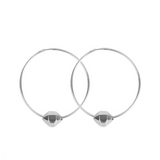 HEXAGONAL CRYSTAL HOOPS | SILVER - AngelaMonacojewelry