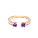 OPEN PASSAGE RING | GOLD VERMEIL & AMETHYST - AngelaMonacojewelry