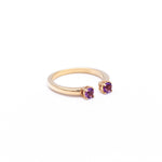 OPEN PASSAGE RING | GOLD VERMEIL & AMETHYST - AngelaMonacojewelry