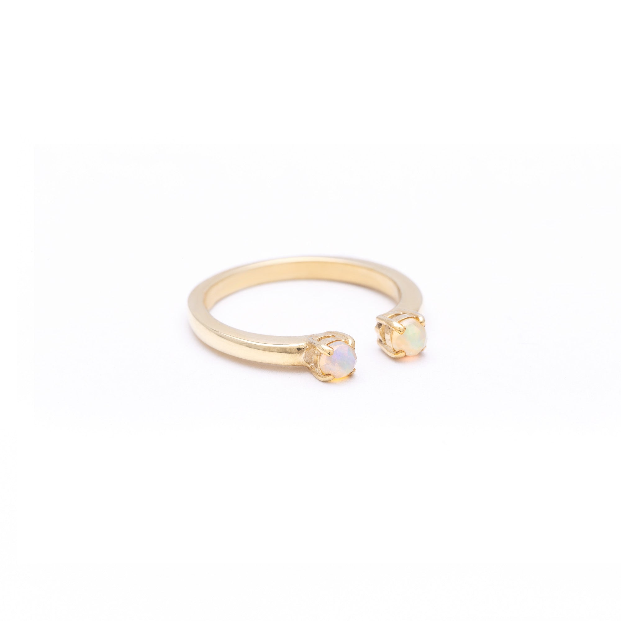 OPEN PASSAGE RING | GOLD VERMEIL & OPAL - AngelaMonacojewelry