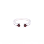 OPEN PASSAGE RING | SILVER & GARNET - AngelaMonacojewelry