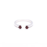 OPEN PASSAGE RING | SILVER & GARNET - AngelaMonacojewelry