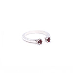 OPEN PASSAGE RING | SILVER & GARNET - AngelaMonacojewelry