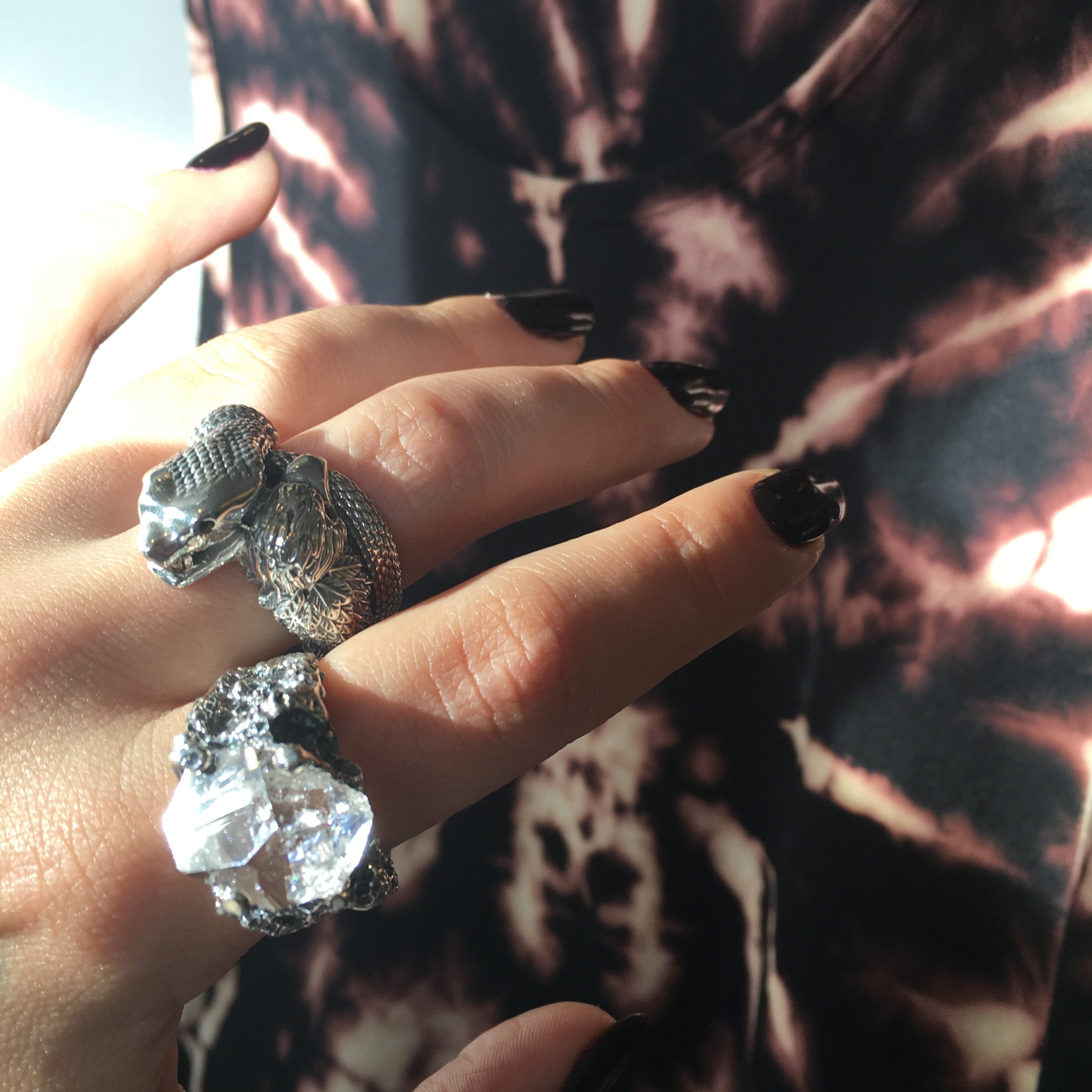 CRYSTAL CAVERN RING | SILVER & HERKMIER - AngelaMonacojewelry