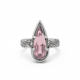 PHOENIX TEAR RING | ROSE QUARTZ