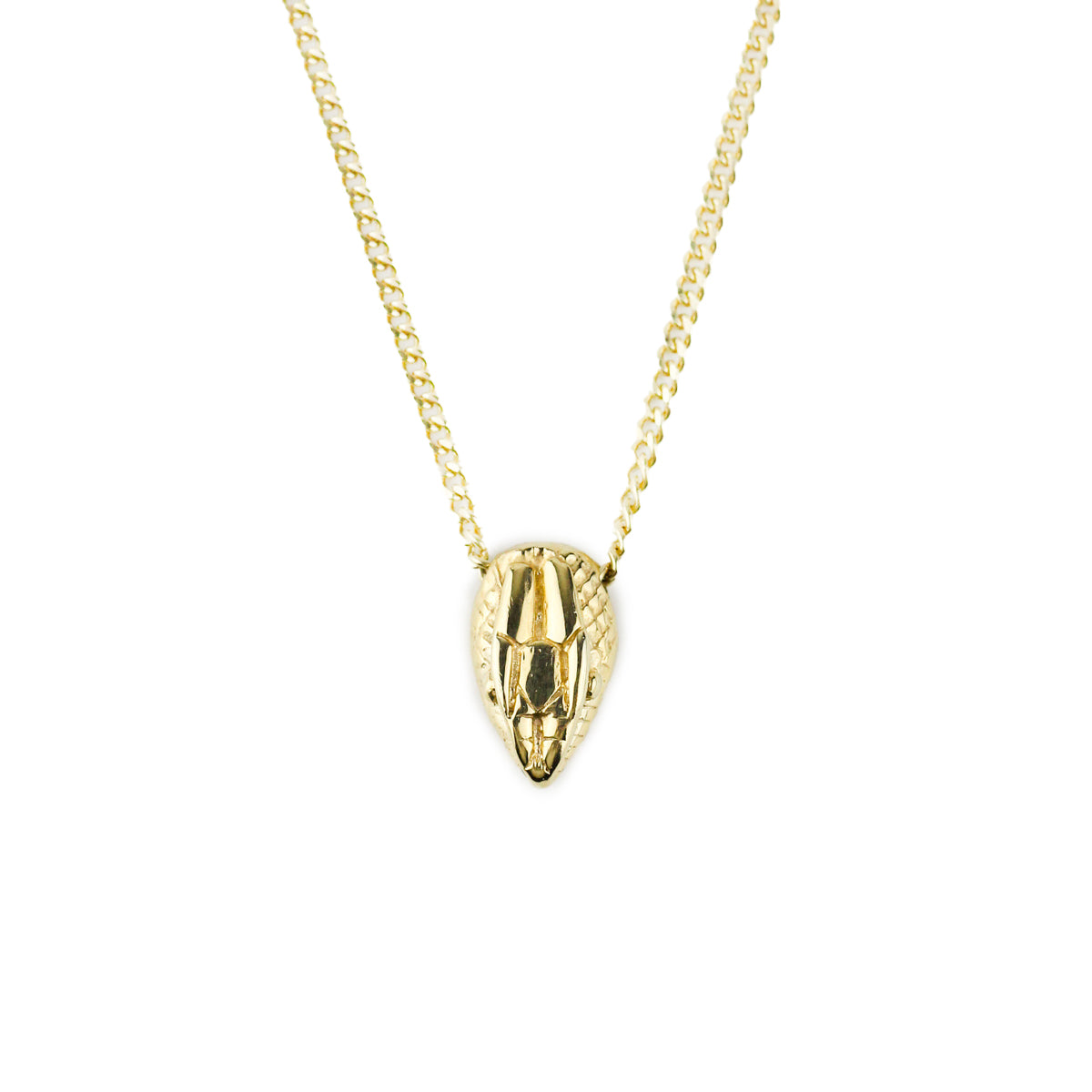 angela monaco jewelry philadelphia jeweler snake head necklace yellow gold vermeil