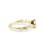 STRING OF STARS RING | 14K GOLD & MOISSANITE