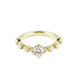 STRING OF STARS RING | 14K GOLD & MOISSANITE