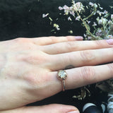 MATRIX HALO RING | ROSE GOLD VERMEIL & RUTILATED QUARTZ - AngelaMonacojewelry